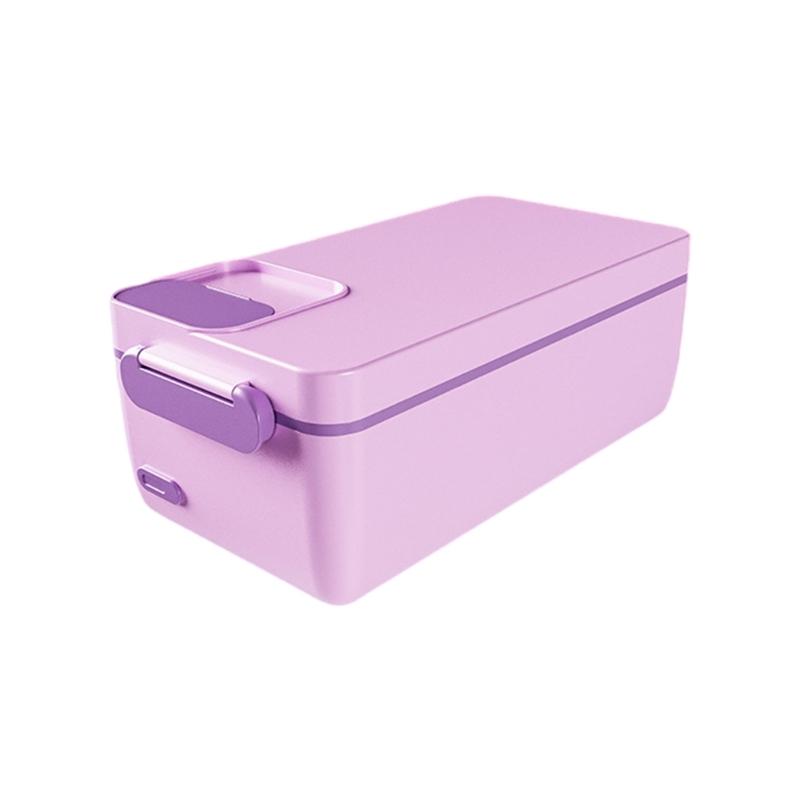 Practical Lunch Box 3200mAh Food Box Self Warming Food Storage Box 304Stainless Steel Texture for Various Setting