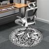 1pc Lion Mandala Carpet, Round Non Slip Durable Large Size Office Carpet, Suitable for Office