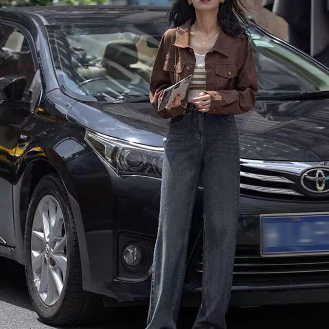 Women's Short Denim Cardigan - New 2025 Korean Style, Loose Fit, Retro, Versatile for Spring and Autumn