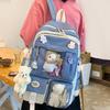 5 Pieces Cartoon Women Backpacks Schoolbag Travel Bag Durable Daypack Teenager Adjustable Shoulder Straps Multi Pocket Student