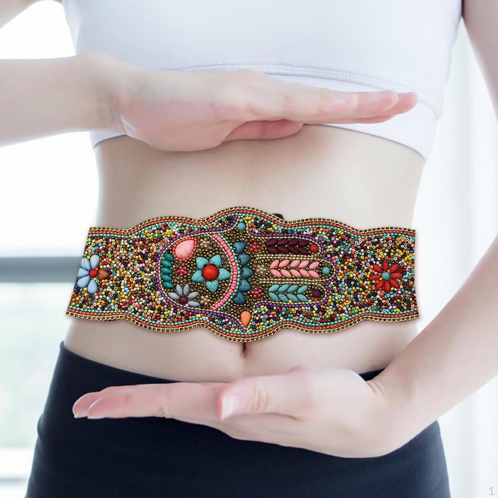 Bohemian , Body Chain Waistband Flower Handmade Adjustable Embellished Waist Sweater Gift Skirt