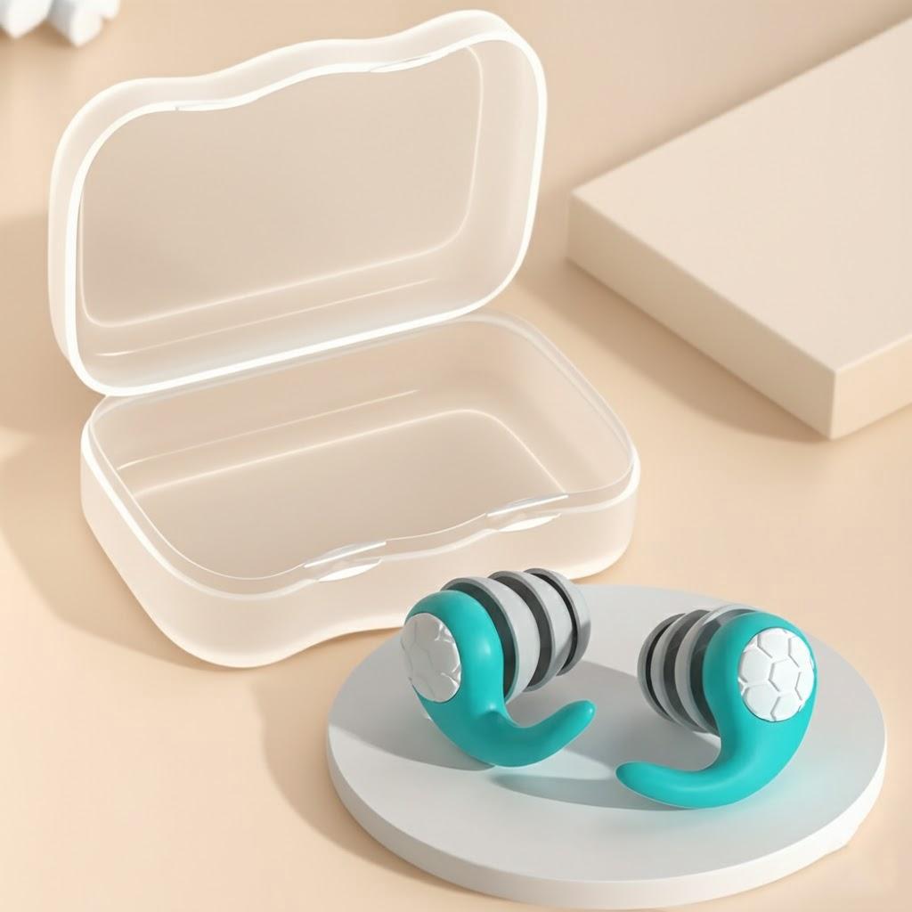 

Noise Cancelling Ear Plugs for Sleeping Swimming Noise Reduction Silicone Earplugs Waterproof Comfortable Earbuds Accessories зелёный