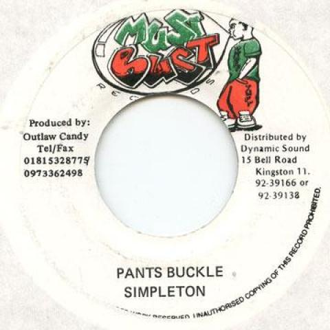 7inch Record SIMPLETON - Pants Buckle Must Bust 1993 Jamaica Reggae, Ska & Dub