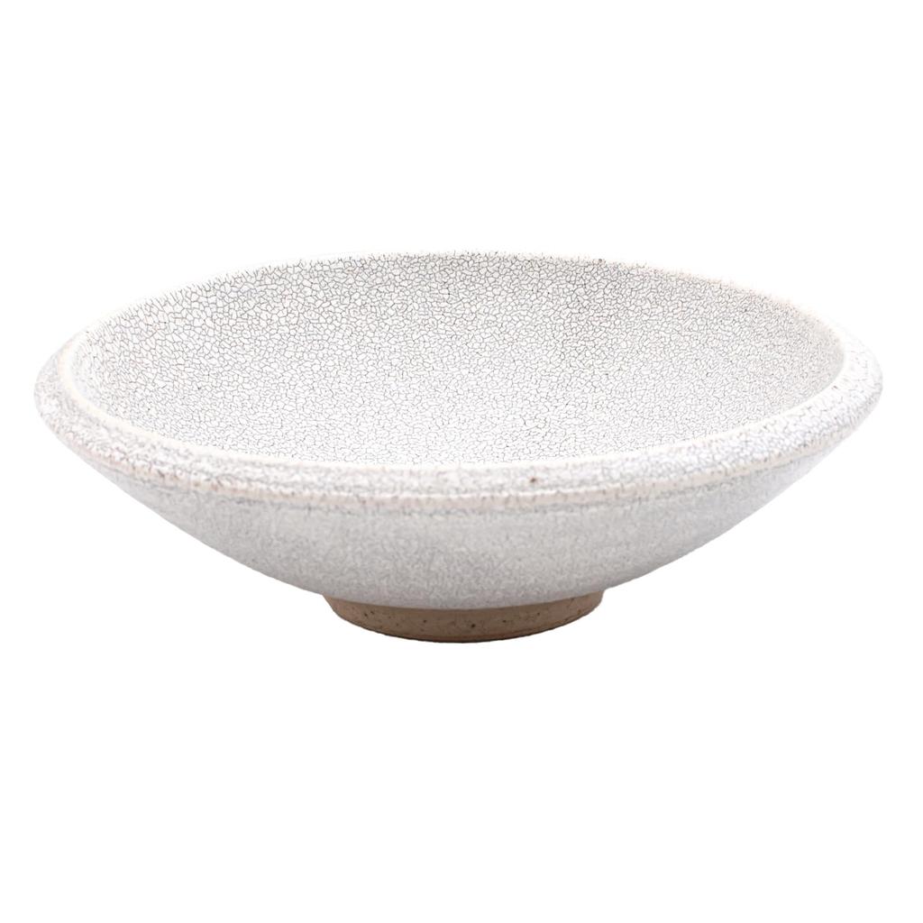 Utsuwa Roan Mino Ware "Hashiba Hyoe" Bowl, 5.5 Sun (approx. 17cm) Diameter, Kairagi (Kairagi) Rim, White Matte, Made In Japan, 044-0105