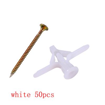 50/100Pcs Expansion Drywall Anchor Kit With Screws Self Drilling Wall Home Pierced Special For Nylon Plastic Gypsum Board
