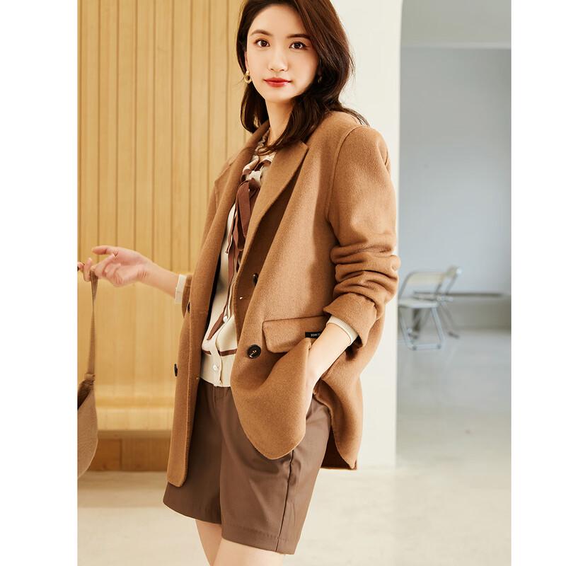 VICTORIA&VERA Women's Wool Blend Blazer Coat