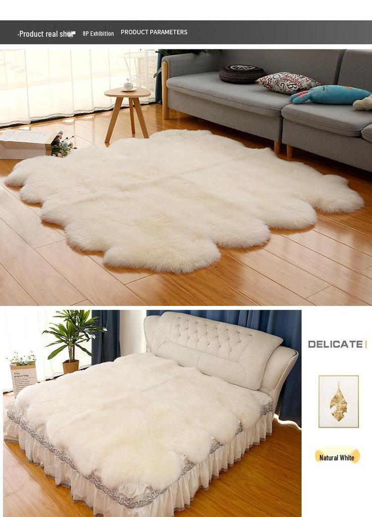 Sheepskin Wool Sofa & Bay Window Cushion Mat