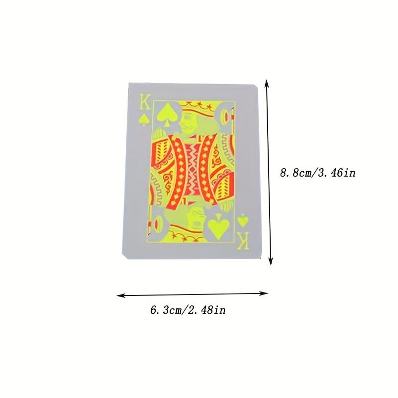 1pc, a pair of playing cards and a box of chips, fluorescent playing cards, PVC plastic waterproof board game cards, a box of 80 chips.