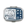 Metal Sardine Print Pill Box Mini Pocket Pill Case Portable Sardine Jewelry Box  Travel