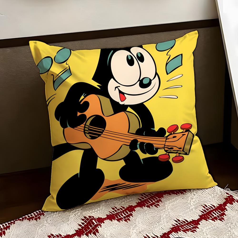Cartoon FFelix the Cat Cushion Cover Reversible Soft Durable Pillow Cover Home Car MultiScene Use for Daily Comfort