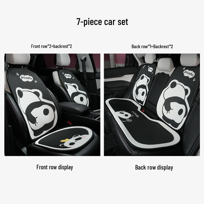 Blue Rain Honeycomb Panda Car Seat Cushion: Universal, High-End, All-Season Pad & Cover