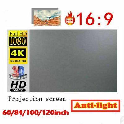 4K HD 60"-100" Projektionsleinwand Anti-Licht-Projektorleinwand Materialvorhänge