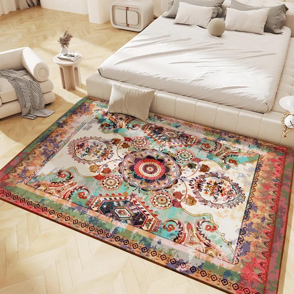 Luxurious Persian-Style Carpet Soft Non-Slip Large Areas Rug for Living Room Bedroom Hall Bathroom and Kitchen Decor Floor Mat