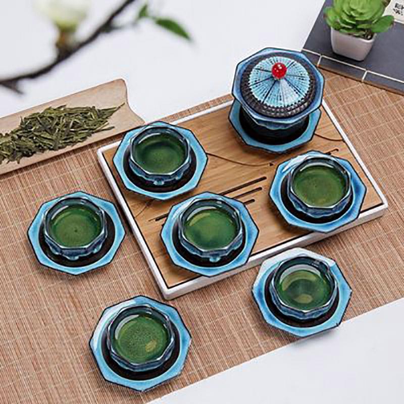 Porcelain Gaiwan Tea Cup Luxury Tower Shape Ceramic Green Puer Kung Fu Tea Service Ceremony Set For Household Home Accessories