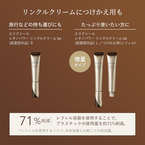 ELIXIR Retino Power Wrinkle Cream (ba L) 22g (Quasi-drug) Eye Cream for Wrinkle Improvement, Pure Retinol [2025 Model] by Shiseido Superieur