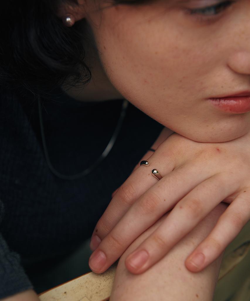 Verte [925 Silver] Cinq.Silver.58 / Ouvert Ring