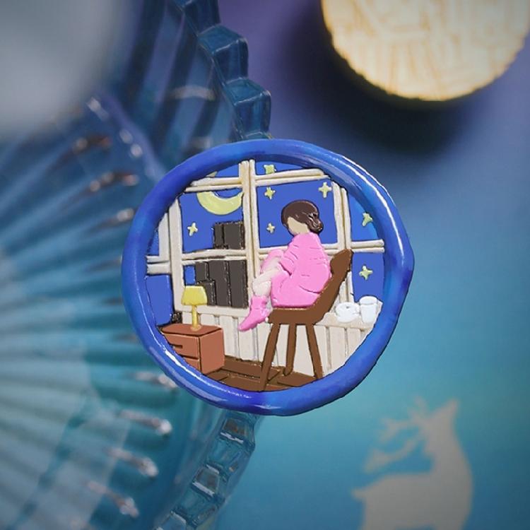 Round Wax Seal Stamp Head for Scrapbooking, Party Invitations Gift Packing Decor