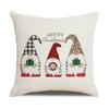 Christmas Pillow Cover Letter Christmas Tree Sofa Pillow Cover Peach Skin Cushion Home Supplies