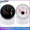 52MM Fuel Level Gauge With Red Backlight Warning Light 0-190 Ohm 240-33ohm Fuel Tank Indicator For Car Marine Yacht Boat 12V 24V