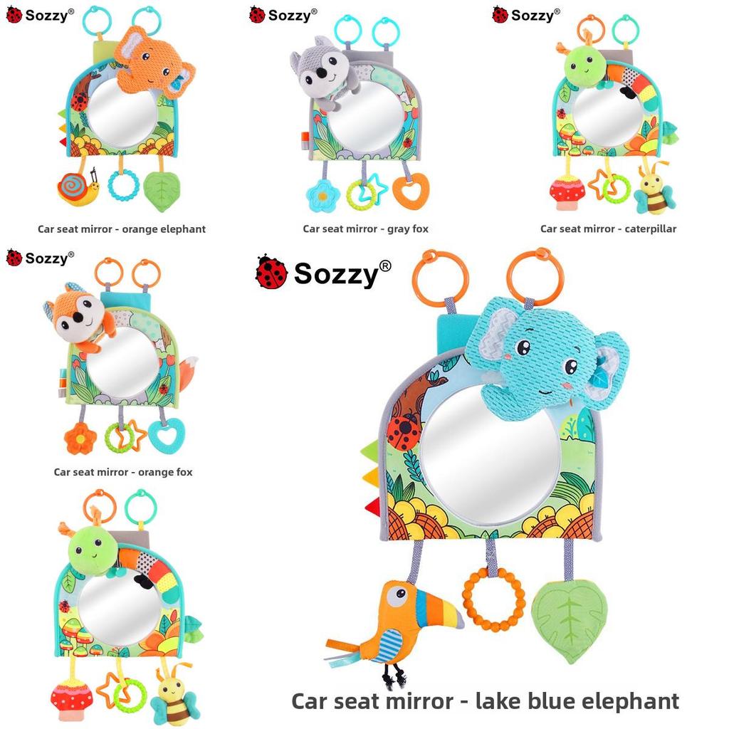 Unicorn Fox Infant Car Mirror Plush Hanging Toy For Baby Engagement And Handeye Coordination