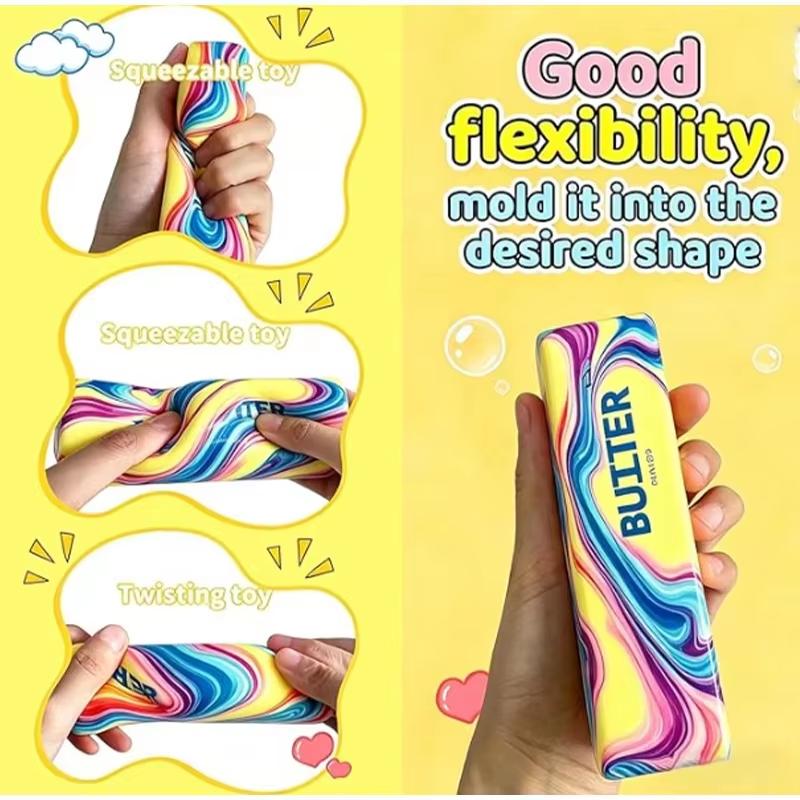 Colorful Slow Rising Butter Squishy Stress Relief Fidget Soft Stretchy Party Favor Desk Accessory Home Decor New Party Gift