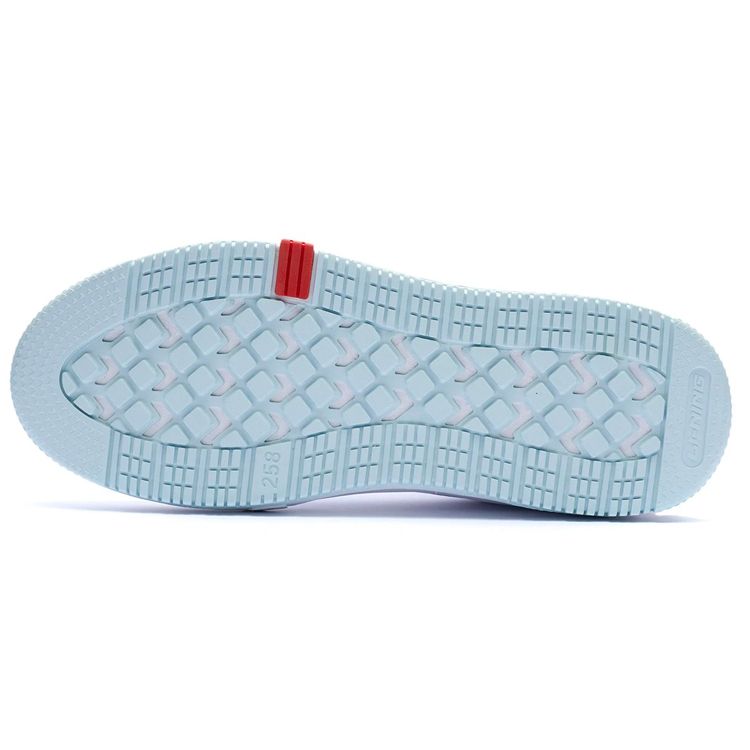 Li Ning Xing Chuan Pantofi de Skate Clasici Durabili Respirabili cu Glezna Înaltă Bărbați Pantofi de Skate Alb Standard AGCR467-1