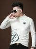 European Station 2025 Autumn and Winter New Letter Print Half-High Collar Sweatshirt Men's Trendy Brand Fleece Casual Men's Top