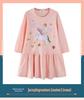 European Autumn Unicorn Embroidery Long Sleeve Princess Dress for Girls