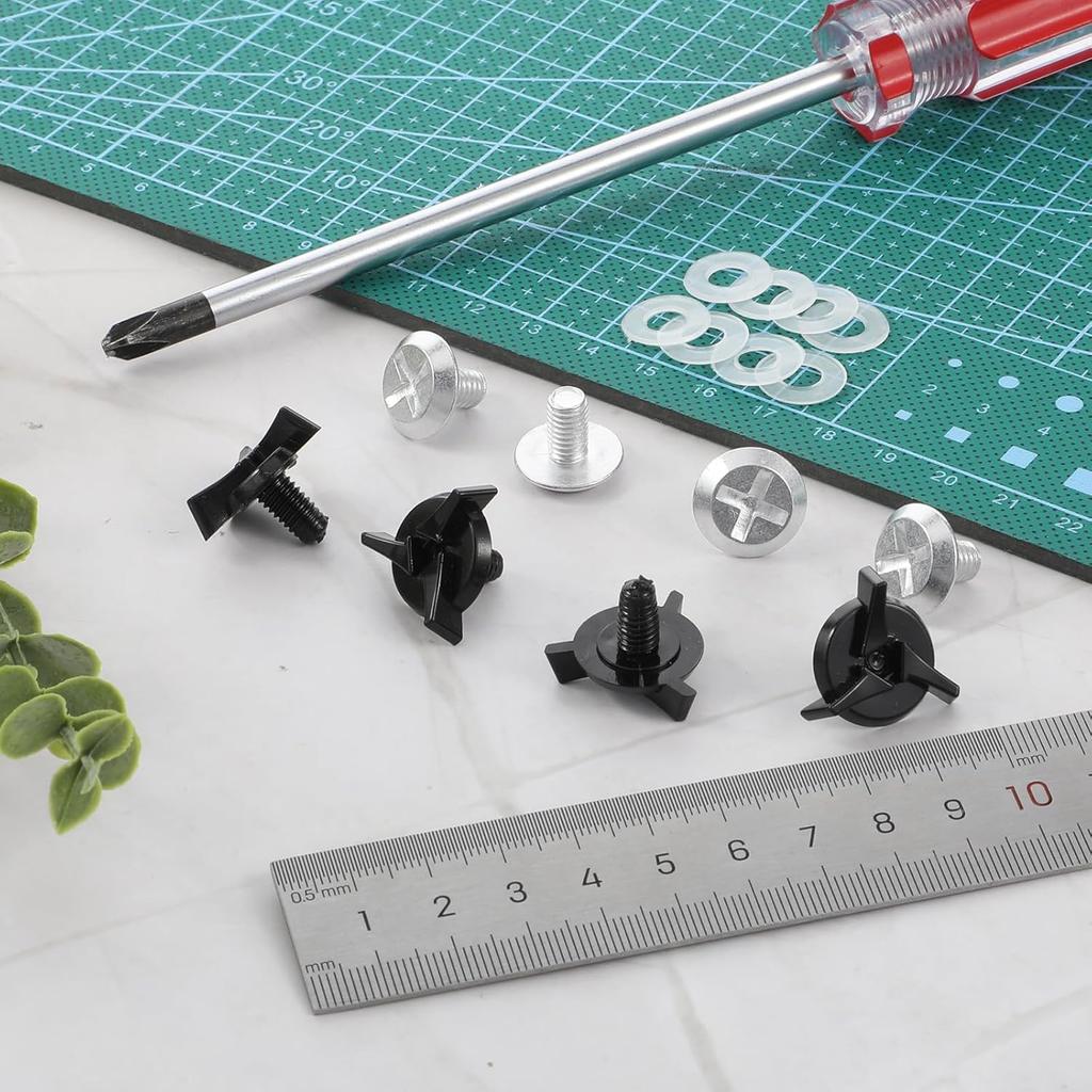 8Pcs Motorcycle Helmet Visor Screws with Rubber Washers, Corrosion Resistant Replacement Hardware Kit, for Dirt Bike & Helmet Visor Fixing, Essential