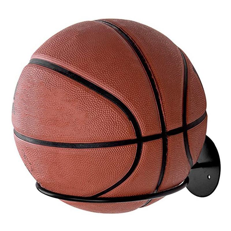 

1шт настенный баскетбольный многоцелевой стеллаж для хранения мячей декор комнаты чёрный