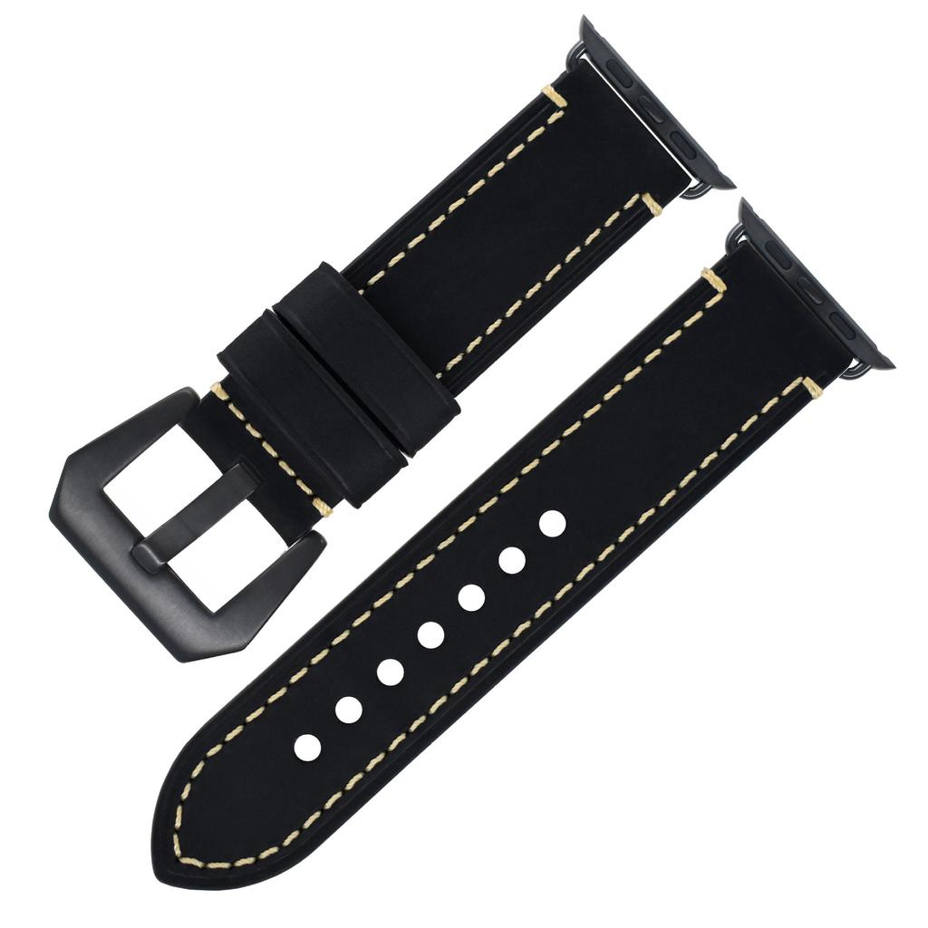 Suitable For Apple S7 Watch Apple Iwatch Strap First Layer Crazy Horse Leather Pin Buckle Watch8 Watch Strap