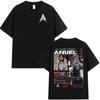 Rapper Anuel AA Album 2025 Graphic T Shirt Unisex's Hip Hop Gothic Retro Short Sleeve T-Shirts Clothing High Quality Cotton T-shirt