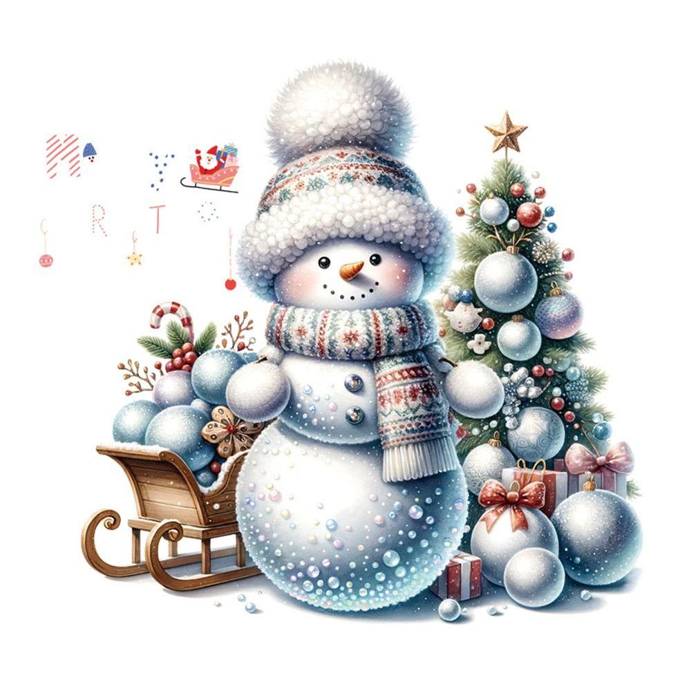 Multicolor Christmas Electrostatic Stickers Santa Clause Reindeer Cartoon Shopwindow Decals DIY Party Supplies Xmas Tree Sticker