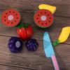 Kids Fruit Cutting Toys Plastic Kitchen Pretend Simulation Fruit Chopping Toy Set for Toddlers