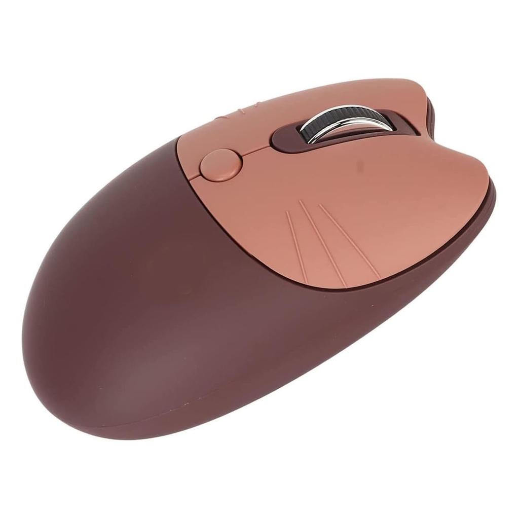 DIWOSHE Wireless Mouse with Cute Cat USB Medium Popular for Women and Compatible with and Brown Design, Wireless, Quiet, Battery-Operated, Optical,