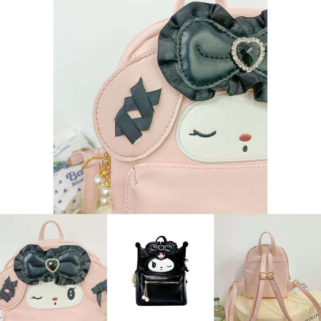 Zaino Cartoon in Ecopelle PU Sanrio Kuromi E My Melody Con Grande Capacità Per Scuola E Uso Quotidiano