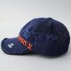 Avirex Distressed Remake Full Baseball Cotton All Deep Navy Blue 01 Low-Profile Cap, 6-Panel Cap, Cap, Cap, Men's, Black, Season, Fit, Spring/Summer,