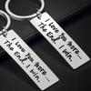 Stainless Steel 'I Love You More' Keychain - Valentine's Day Gift Pendant