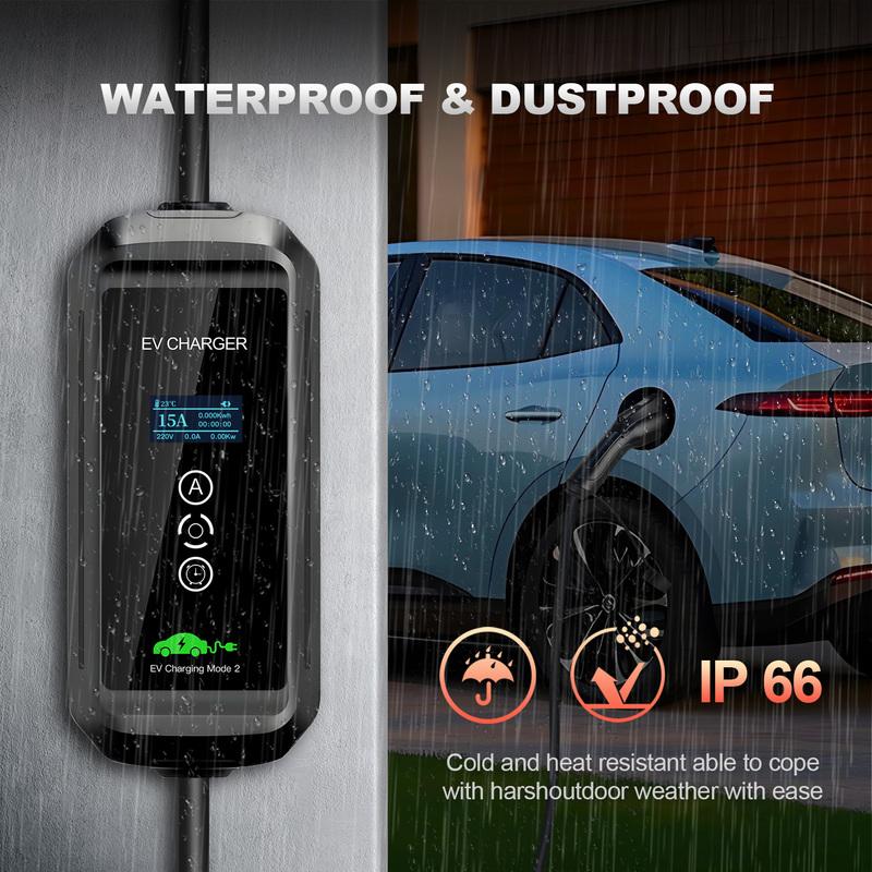 GOODCELL Type1 6/8/10/13/15A  Adjustable 3.5kw AU NZ Plug EV Charger EVSE Car Home Charging Portable  Use for Charge Plug IP 66