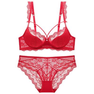 Koronkowy bawełniany zestaw biustonosza transgranicznego: Seksowny, Plus Size, Wsparcie zapobiegające obwisaniu