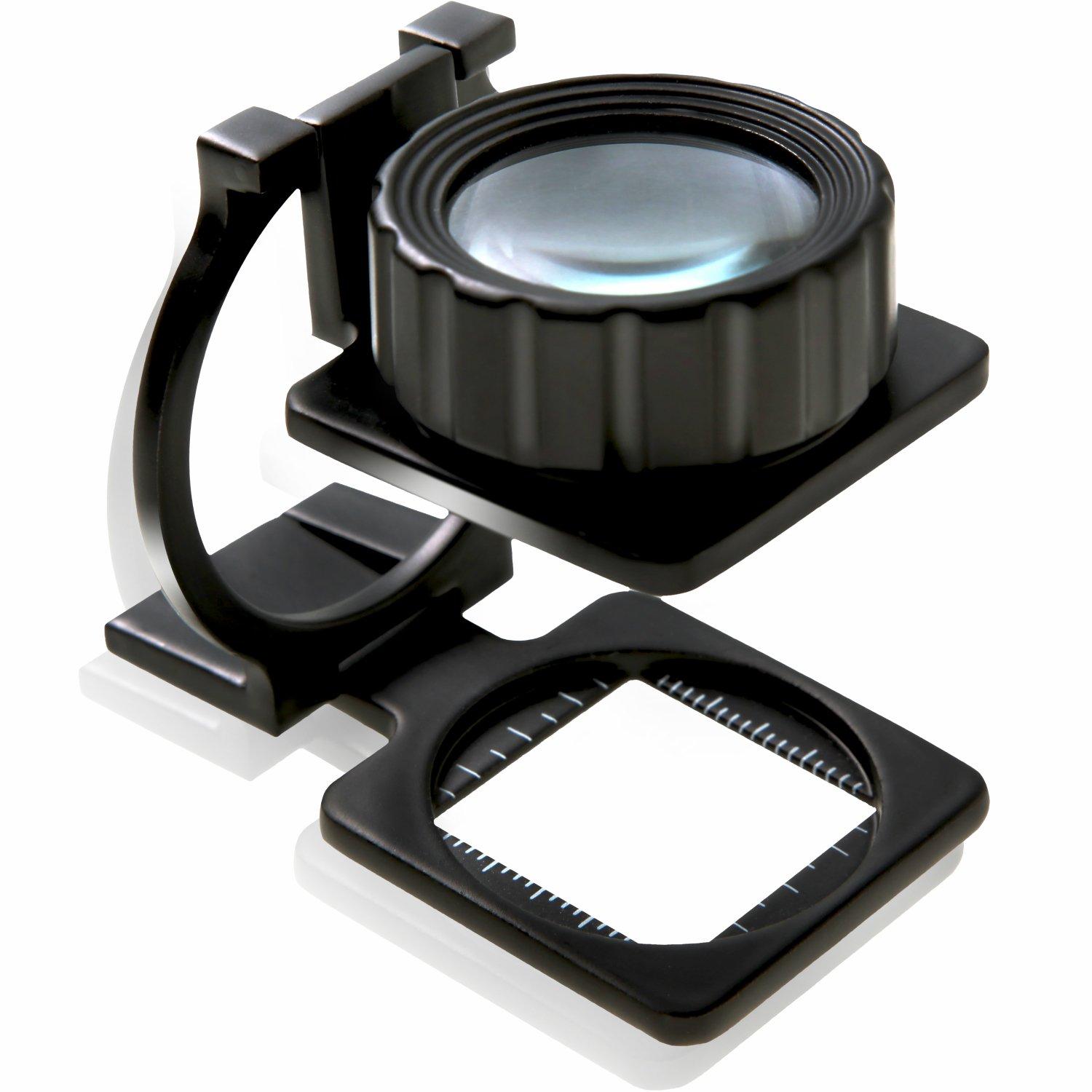 

Складна підставка Phoenix Смугаста оглядова лупа Тестер білизни Вимірювання ниток волокон 2 типи вимірювань термін гарантії 45 Лупа зі збільшувальним склом [15x чорний