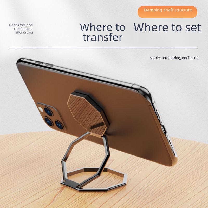Zinc Alloy Multi-Function Foldable Phone Stand and Back Sticker Ring