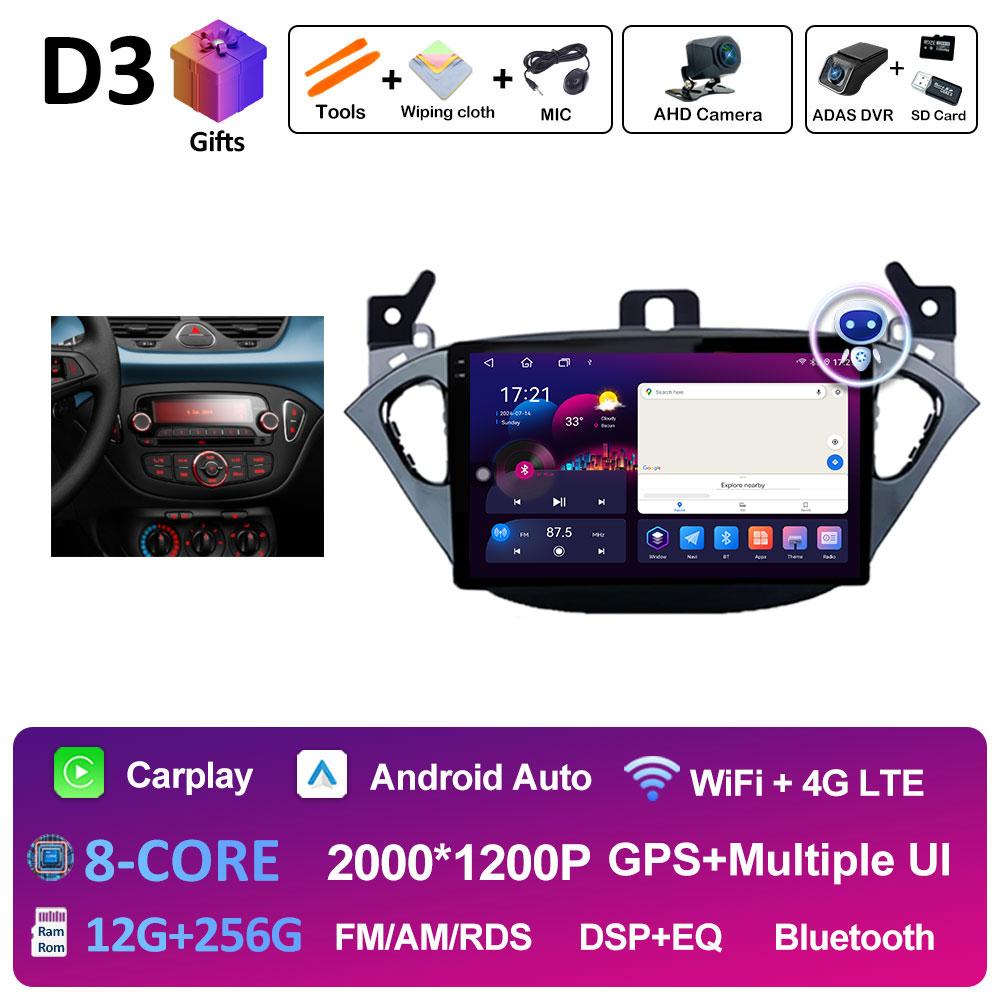 9 Inch Car Video For Opel Corsa E 2015 2016 2017 2018 2019 Radio Player Navigation GPS Wireless Carplay Cooling Fan Auto Tools