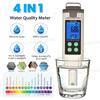 4 in 1 Digital PH ORP Temperature H2 Meter ppm ppb Dissolved Hydrogen Water Tester for Aquarium Drinking Water Hydroponics Pool