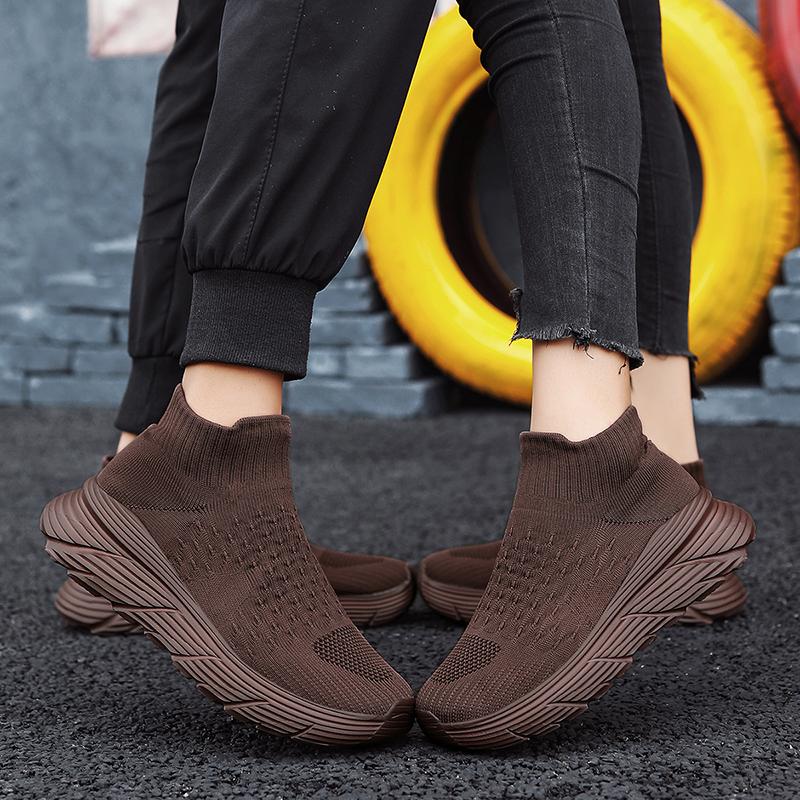 Fashion High Top Sock Sneakers For Men Fashion Platform Men's Running Shoes Lightweight Breathable Knit Casual Sports Shoes Women 35-46