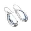 Dendrite Opal Gemstone Handmade 925 Sterling Silver Jewelry Earring 1.97" SU-10121