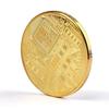 1 sztuka Kreatywny Pamiątkowy Pozłacany Moneta Bitcoin Fizyczny Złoty Kolekcjonerski Moneta BTC Kolekcja Sztuki Fizyczny Pamiątkowy Prezent