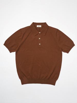 VERNO 25Ss Essential Polo Knit Brown