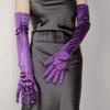 Neue Damen Elegante Lange Satinhandschuhe 55CM Elastisch Foto Partyhandschuhe Vintage Süßigkeitenfarbe Brautkleid Fäustlinge Damen