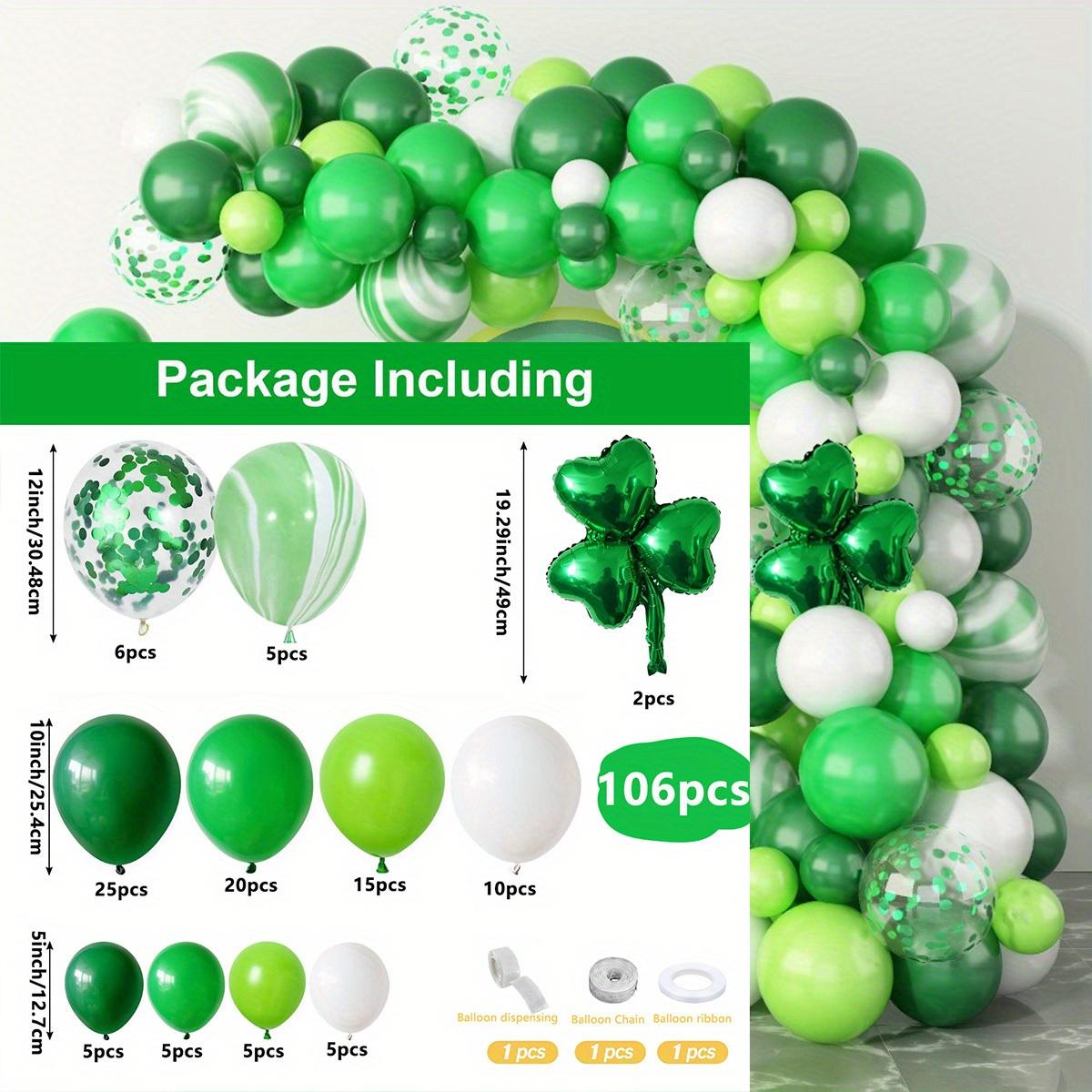 

106pcs Fortune Grass Theme Arch Garland Set, Suitable for Shamrock Theme Birthday Party, Engagement, Wedding Decoration Other
